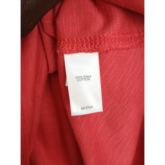 J Jill Shirt Womens Small Coral Pima Scoop-Neck Elliptical Tunic Casual Pullover - Picture 4 of 5